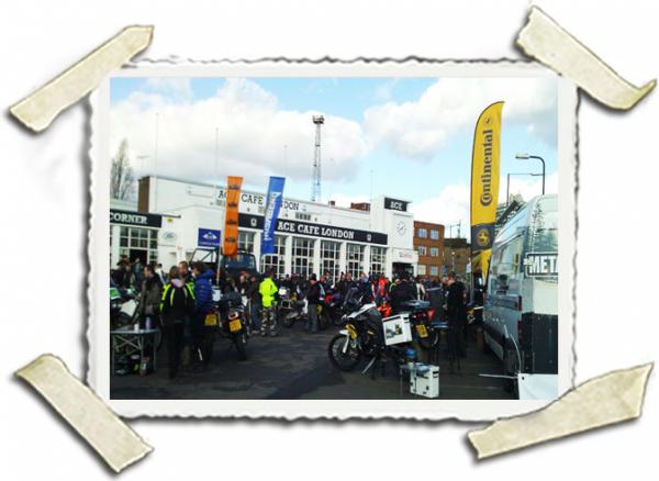 Adventure Bikers at the Ace Cafe