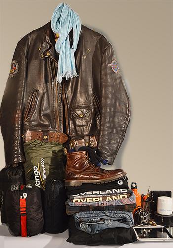 Brown leather motorcycle jacket